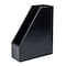 Dacasso Black Bonded Leather Magazine Rack AG-1482 - alternate 1